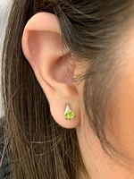 Peridot & Diamond Earrings