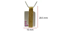 Sterling Silver and 18K Gold Plated 0.20cttw Ruby Pendant, 18"