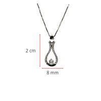 10K White Gold 0.20cttw Canadian Diamond Necklace, 18"