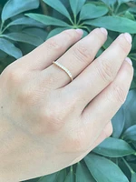 10K Yellow Gold Diamond 0.10cttw Round Cut Band, 6.5