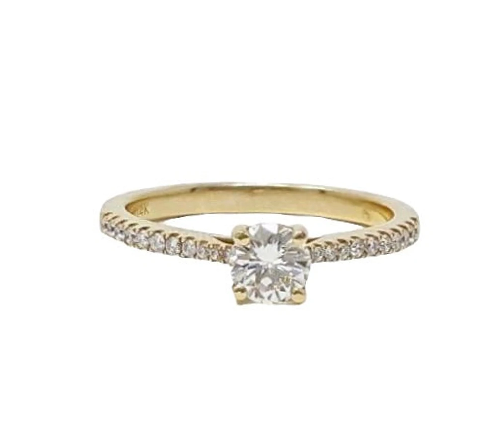 14K Yellow Gold 0.50cttw Diamond Engagement Ring