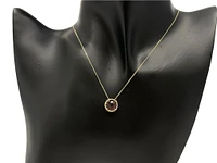 10K Yellow Gold 8mm - 2.50cttw Garnet Necklace - 18 Inches