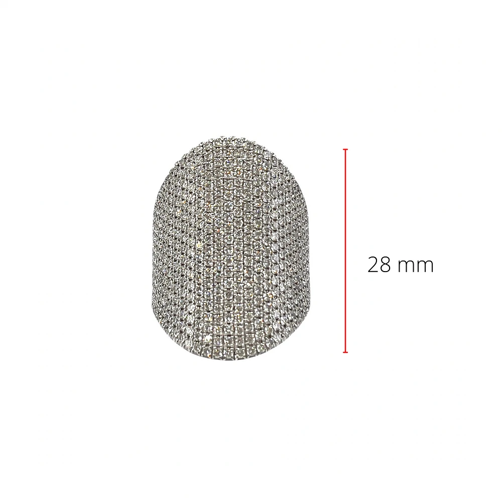 14K White Gold Pave 2.79cttw Diamond Band - Size 6.5