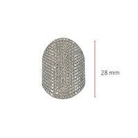 14K White Gold Pave 2.79cttw Diamond Band - Size 6.5