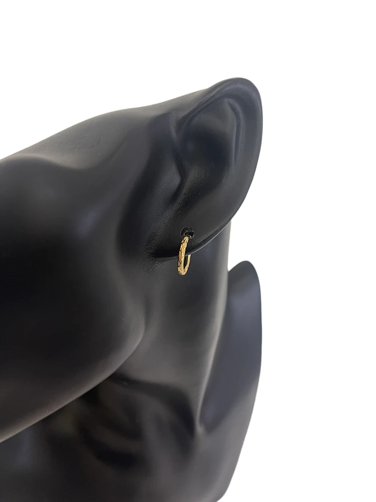 10K Yellow Gold 13mm Earrings