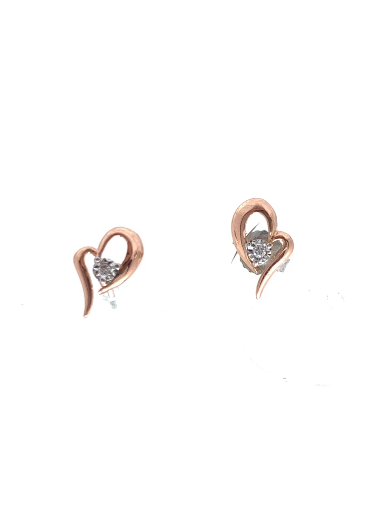 Diamond Heart Earrings