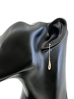 10K White Gold 35mm Earrings