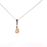 10K Yellow Gold cttw Diamond and Citrine Pendant