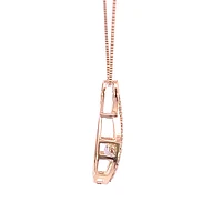 10K Yellow Gold 0.10cttw Diamond Pulse Pendant, 18"
