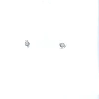 10K White Gold Diamond Solitaire Earrings 0.06cttw