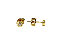 10K Yellow Gold 0.113cttw Canadian Diamond Stud Earrings
