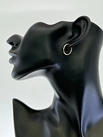 10K Yellow Gold 17mm Sleeper/Keeper/Hoop Earrings