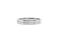14K White Gold 0.40ctts Princess Cut Diamond Wedding Band