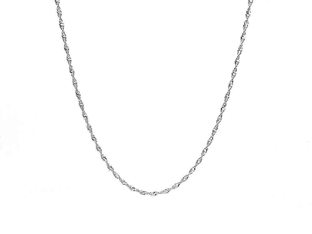 Silver 925 Singapore High Polish 18" Chain