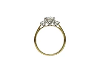 14K Gold 1.55cttw Lab Grown Diamond 3 Stone Ring - /