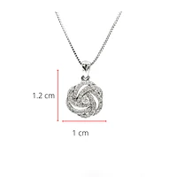 10K White Gold 0.20cttw Diamond Pendant, 18"