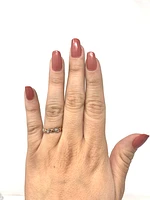 10K White & Rose Gold 0.05cttw Diamond Heart Ring, size 6.5