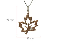 10K Rose Gold 0.02cttw Canadian Diamond Pendant, 18"