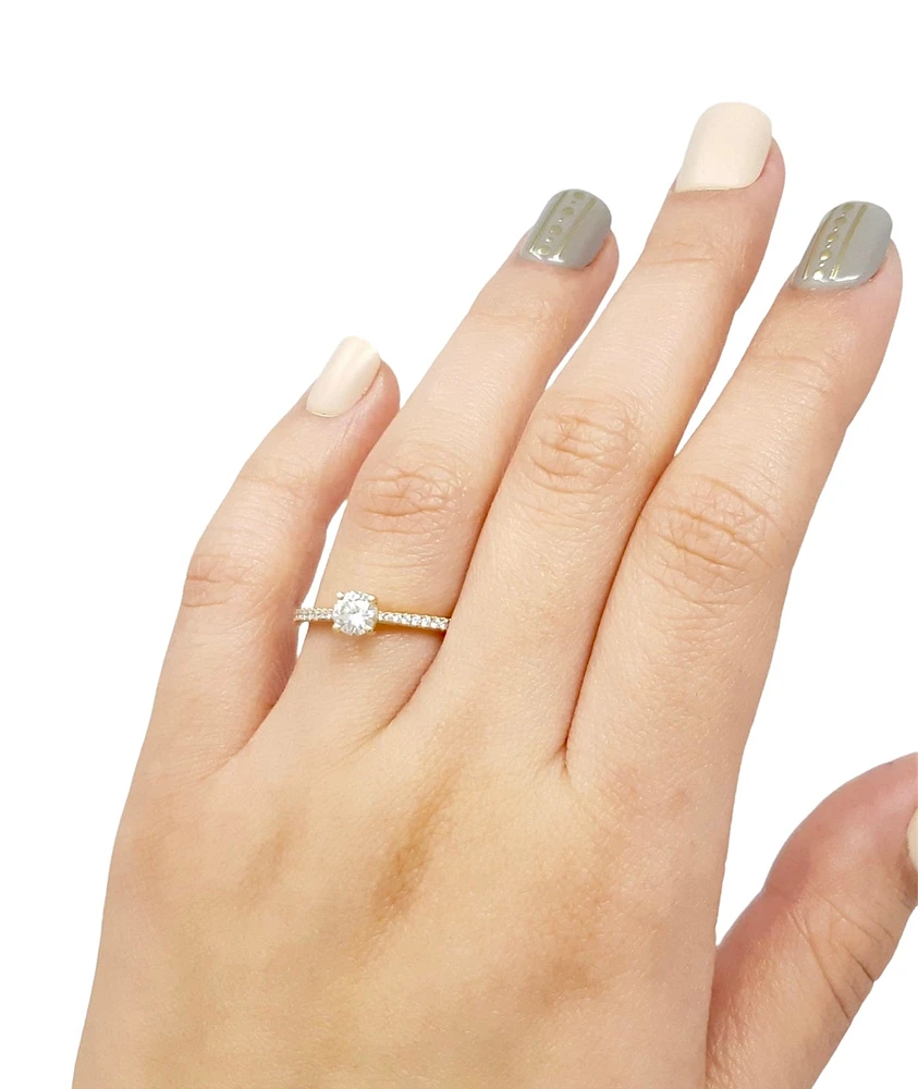 14K Yellow Gold 0.50cttw Diamond Engagement Ring