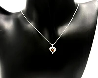 Sterling Silver 0.10cttw Citrine Pendant, 18"