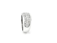 14K White Gold 0.80cttw Diamond Pave Ring, size 6