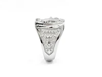 14K White Gold 0.45cttw Diamond Gents Ring, size 10