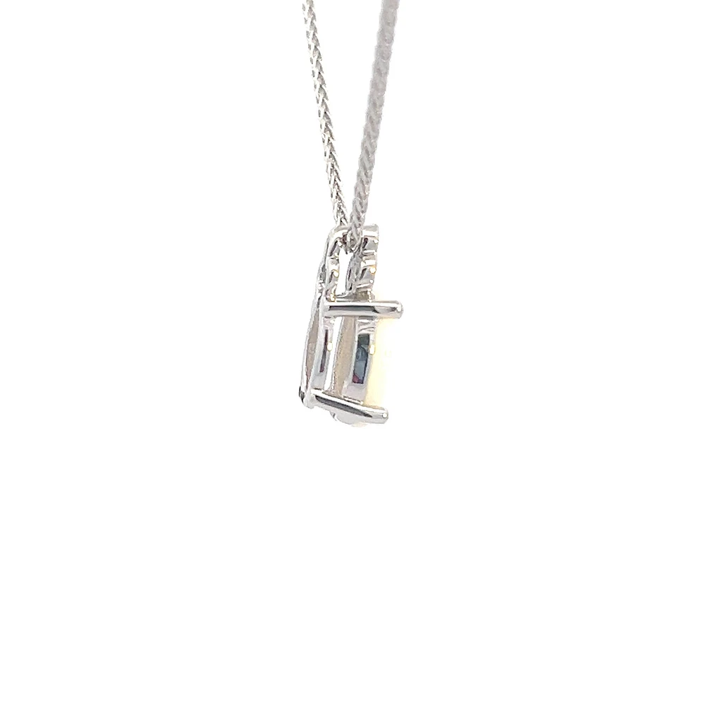 10K Gold Opal and Diamond Pendant