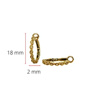 14K Yellow Gold 0.05cttw Canadian Diamond Hoop Earrings