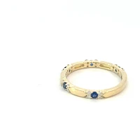 10K Yellow Gold Sapphire & Diamond Ring