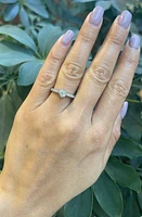 10K White Gold 0.51cttw Round Brilliant Cut Illusion Set Diamond Ring