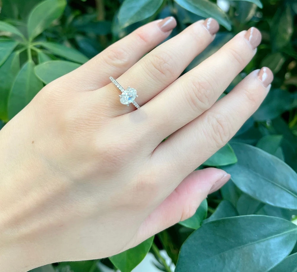 14K Gold 1.20cttw Lab Grown Diamond Engagement Ring, 6.5 - /