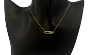 14K Yellow Gold 1.14cttw Peridot and 0.18cttw Diamond Necklace - 18 Inches