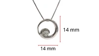 14K White Gold 0.14cttw Canadian Diamond Necklace - 18"