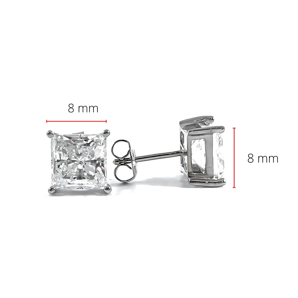 925 Silver Cubic Zirconia Stud Earrings