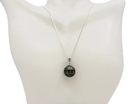 Sterling Silver 12-13mm Tahitian Pearl Pendant - 18"