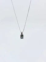 10K White Gold Mystic Topaz Pendant