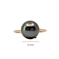 14K Rose Gold Tahitian Pearl Ring
