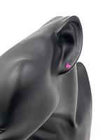 10K White Gold 0.50cttw Genuine Ruby stud Earrings