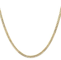 14K Yellow Gold Open Concave Curb Chain
