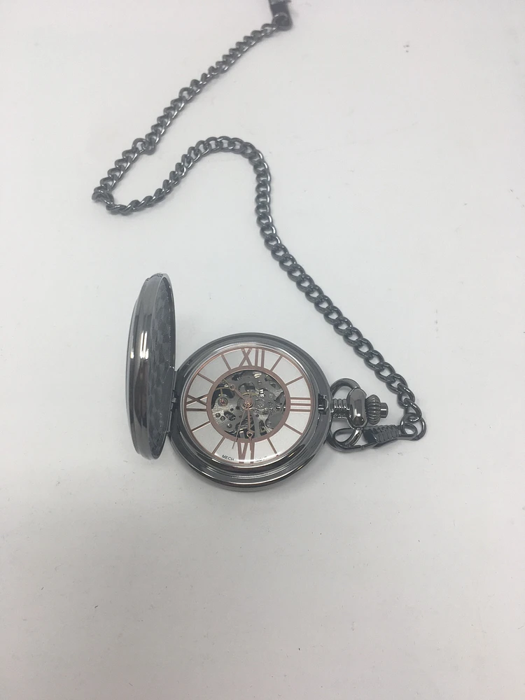 Gun Metal Rose Gold Pocket Watch