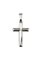 925 Sterling Silver 34mm x 20mm Hollow Pyramid Style Cross Charm