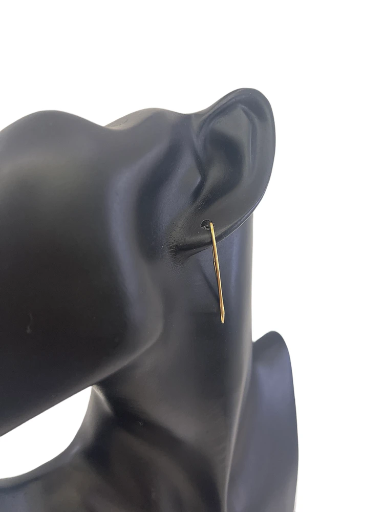 10K Yellow Gold 35mm Earrings