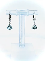 10K White Gold Aquamarine Earrings