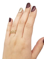 14K Yellow Gold 0.16cttw Diamond Ring, size