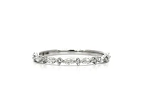 10K White Gold 0.235cttw Diamond Ring, size 6.75