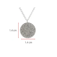 14K White Gold 0.41cttw Round Disc Diamond Necklace - 20 Inches