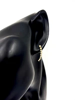 14K Yellow Gold 0.34cttw Diamond Earrings - 21mm