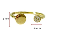 10K Yellow Gold 0.04cttw Diamond Ring, size 6.5