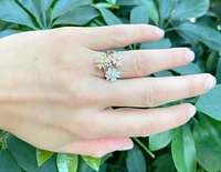 14K Tri Tone Gold 0.30cttw Diamond Ring, size 5.5