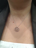 10K White & Rose Gold 0.35cttw Diamond Pendant, 18"